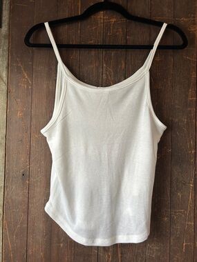 Free People White Spaghetti-Strap Cami Tank
